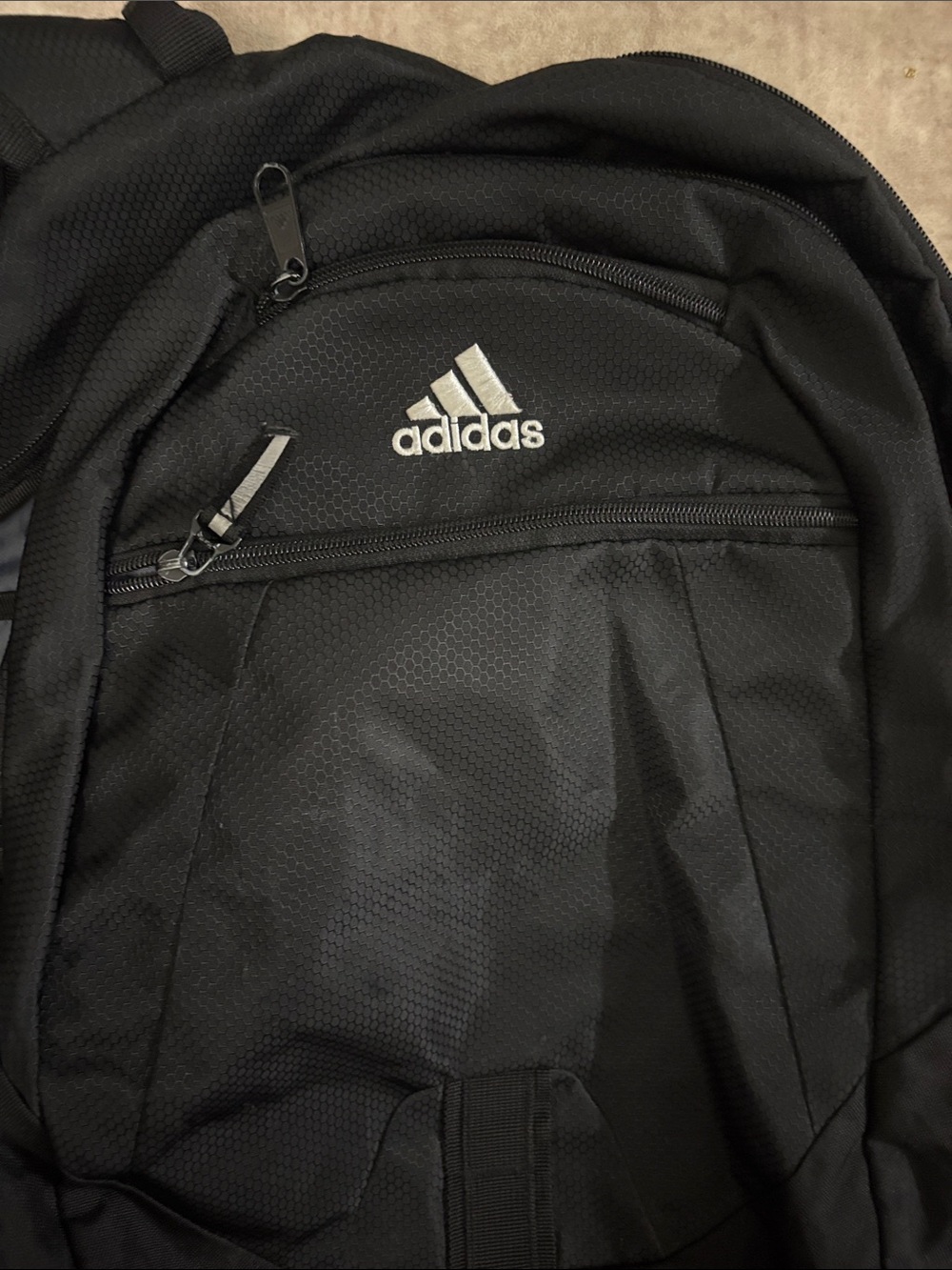 adidas Black Backpack with Silver Logo